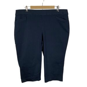 Nappa Valley Women’s Navy Pull On Capris. Size 18W